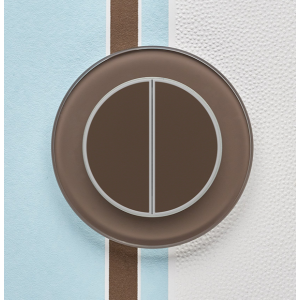 Двухканальный клавишный радиопульт DeLUMO Ronda 7013 натуральный коричневый на цветной стене