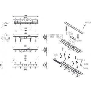 Габариты линейного трапа