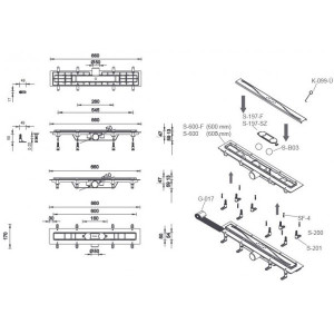 Габариты линейного трапа