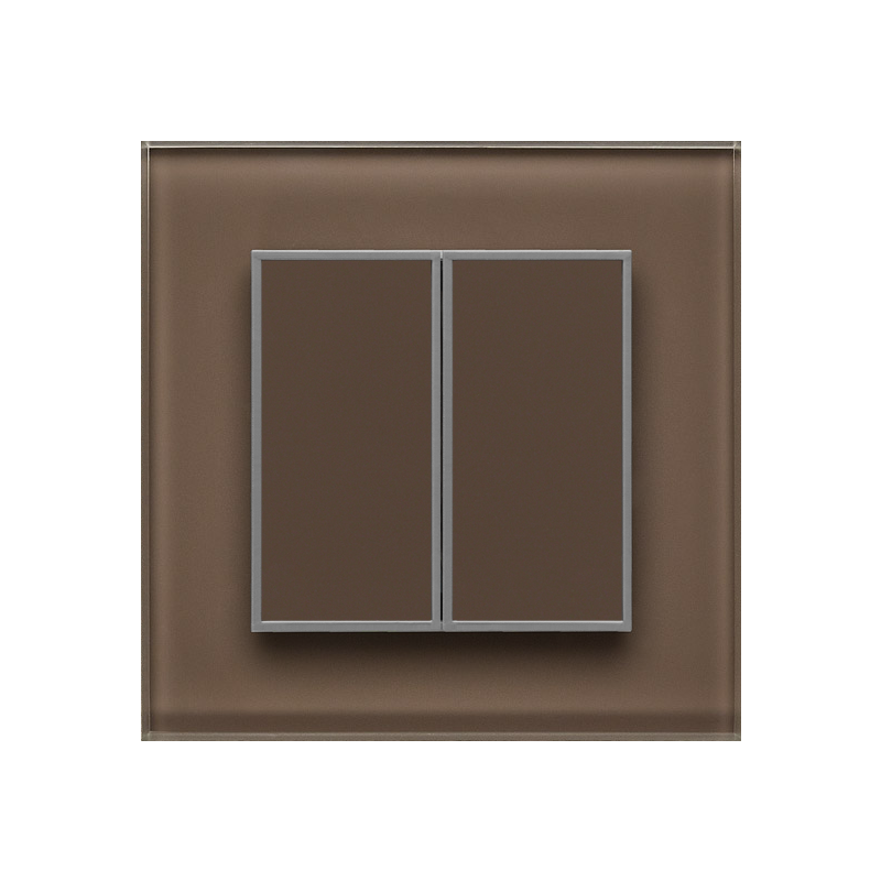 Одноканальный двухклавишный радиопульт DeLUMO Orto 7013 натуральный коричневый