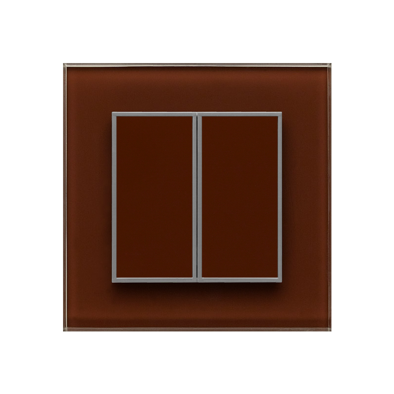 Одноканальный двухклавишный радиопульт DeLUMO Orto 8017 темный коричневый