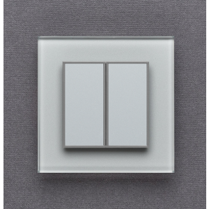 Одноканальный двухклавишный радиопульт DeLUMO Orto 9006 серый металлик на те