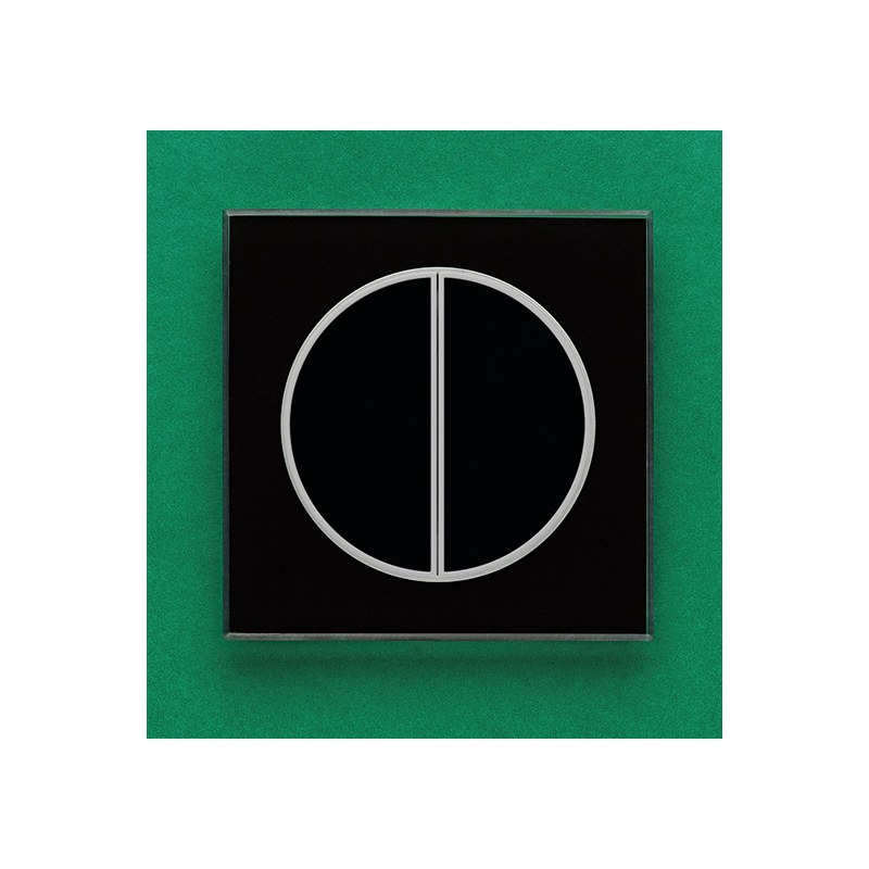 Одноканальный двухклавишный радиопульт DeLUMO Takto 9005 классический черный на зеленом фоне