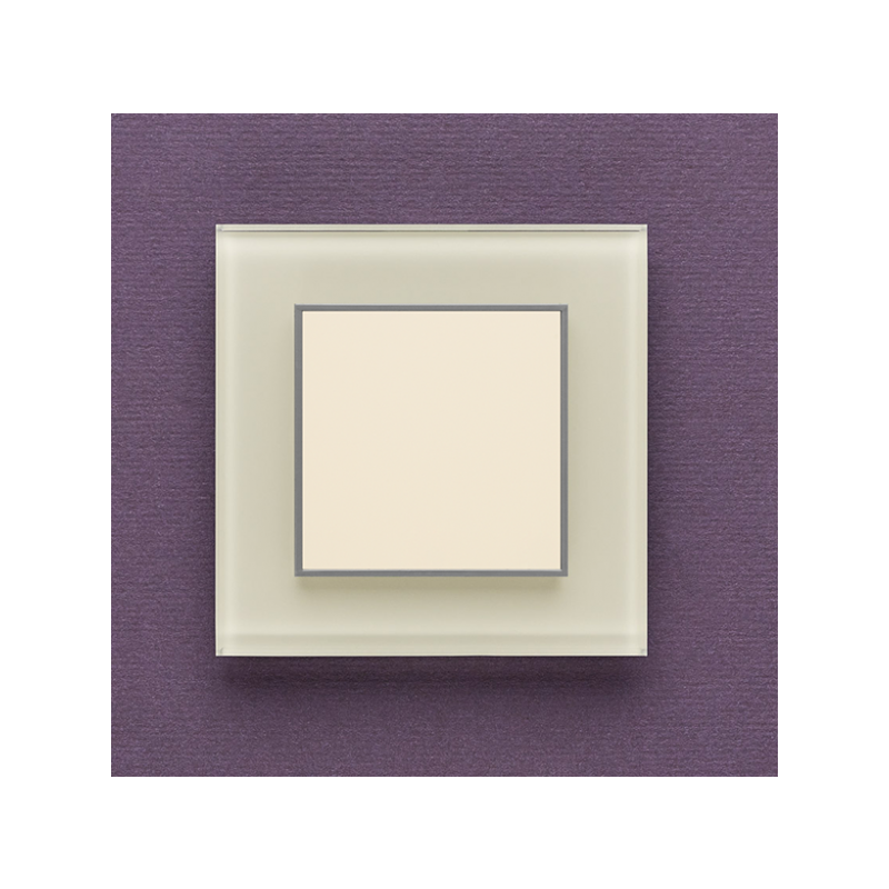 Одноканальный клавишный радиопульт DeLUMO Orto 1013 белый жемчуг на темной стене