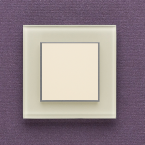 Одноканальный клавишный радиопульт DeLUMO Orto 1013 белый жемчуг на темной стене