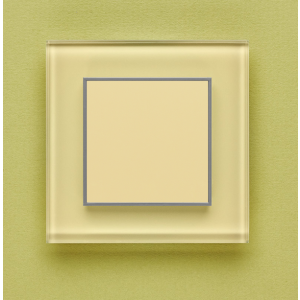 Одноканальный клавишный радиопульт DeLUMO Orto 1014 классический бежевый на зеленой стене