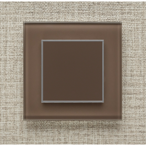 Одноканальный клавишный радиопульт DeLUMO Orto 7013 натуральный коричневый на бежевой стене