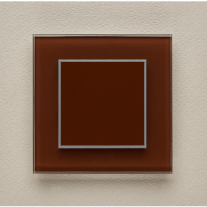 Одноканальный клавишный радиопульт DeLUMO Orto 8017 темный коричневый на бежевой стене