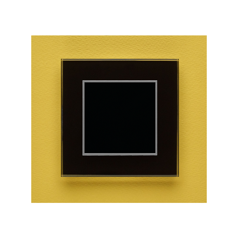 Одноканальный клавишный радиопульт DeLUMO Orto 9005 классический черный на желтой стене