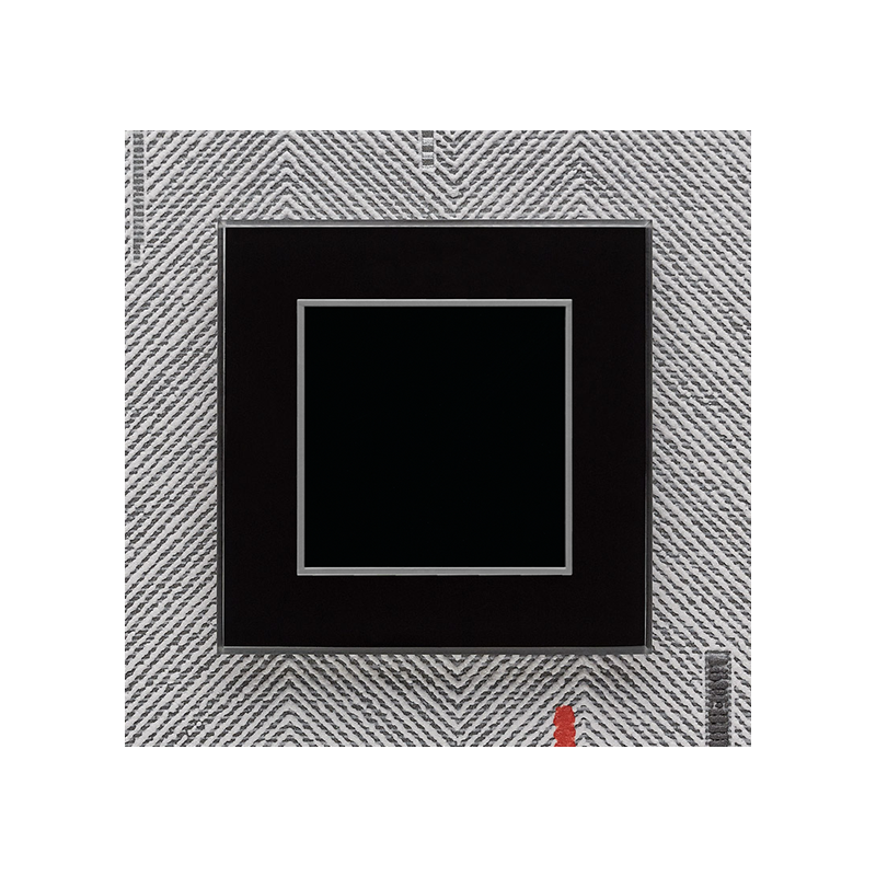 Одноканальный клавишный радиопульт DeLUMO Orto 9005 классический черный на серой стене