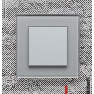 Одноканальный клавишный радиопульт DeLUMO Orto 9006 серый металлик на серой стене