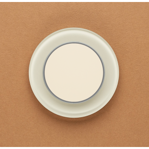 Одноканальный клавишный радиопульт DeLUMO Ronda 1013 белый жемчуг на оранжевой стене