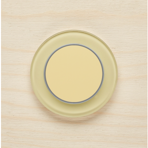 Одноканальный клавишный радиопульт DeLUMO Ronda 1014 классический бежевый на деревянной стене