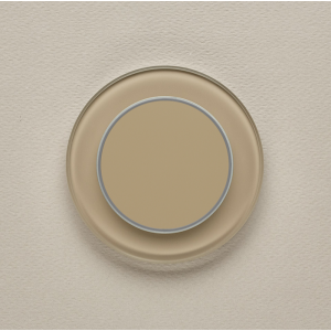 Одноканальный клавишный радиопульт DeLUMO Ronda 1236 светлый коричневый на бежевой стене