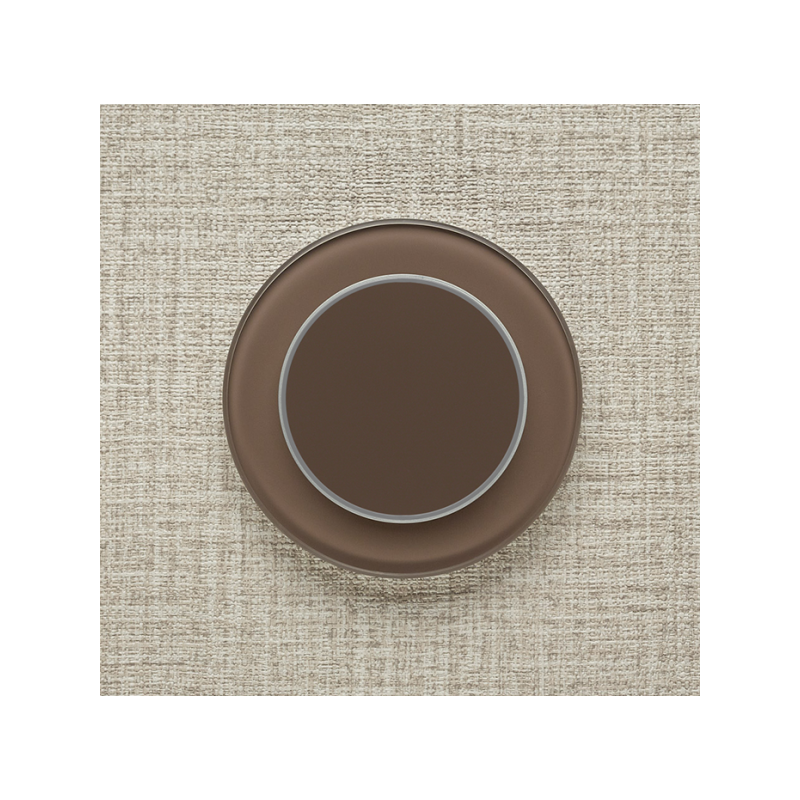 Одноканальный клавишный радиопульт DeLUMO Ronda 7013 натуральный коричневый на бежевой стене