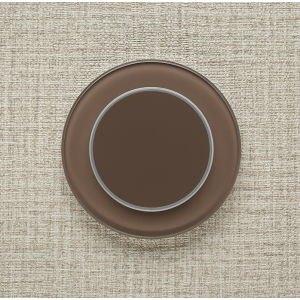 Одноканальный клавишный радиопульт DeLUMO Ronda 7013 натуральный коричневый на бежевой стене