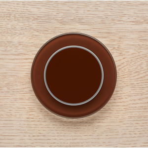 Одноканальный клавишный радиопульт DeLUMO Ronda 8017 темный коричневый на деревянной стене