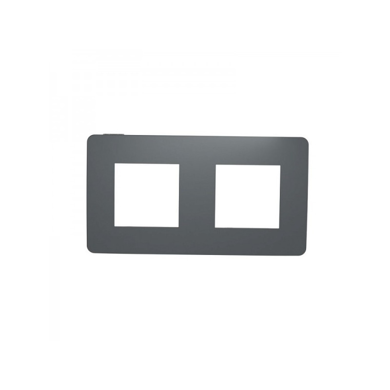 Рамка Schneider Electric New Unica Studio Color NU280422 серый/антрацит вид спереди