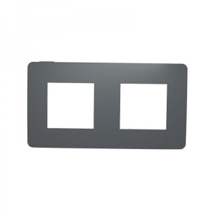 Рамка Schneider Electric New Unica Studio Color NU280422 серый/антрацит вид спереди