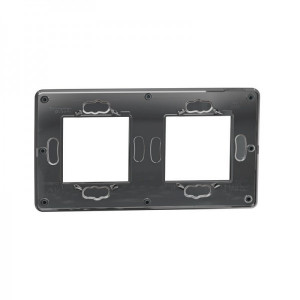 Рамка Schneider Electric New Unica Studio Color NU280422 серый/антрацит вид сзади