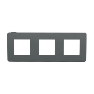 Рамка Schneider Electric New Unica Studio Color NU280622 серый/антрацит вид спереди