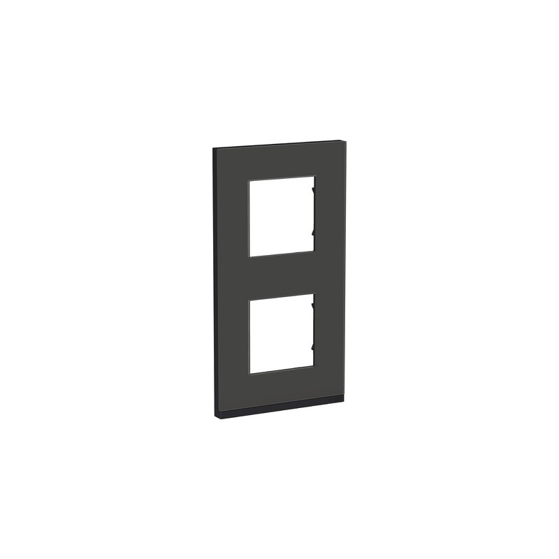 Рамка Schneider Electric New Unica Studio Pure NU6004V86 черное стекло/антрацит