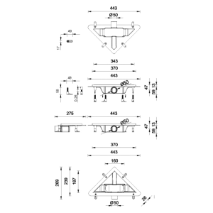 Габариты углового трапа