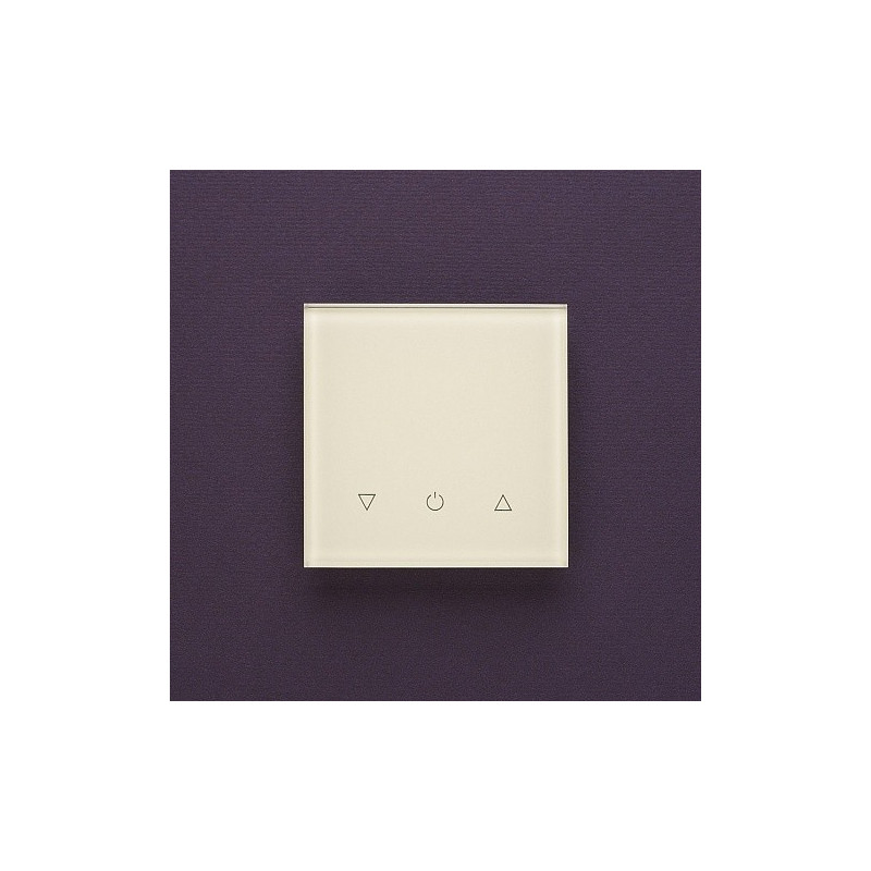 Одноканальный трехклавишный сенсорный радиопульт DeLUMO Senso 1013 белый жемчуг на темном фоне