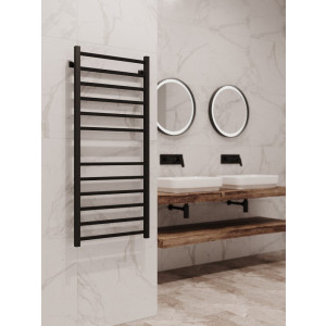 Полотенцесушитель Stinox Quatro 500x1200 НП (1/2") черный на стене