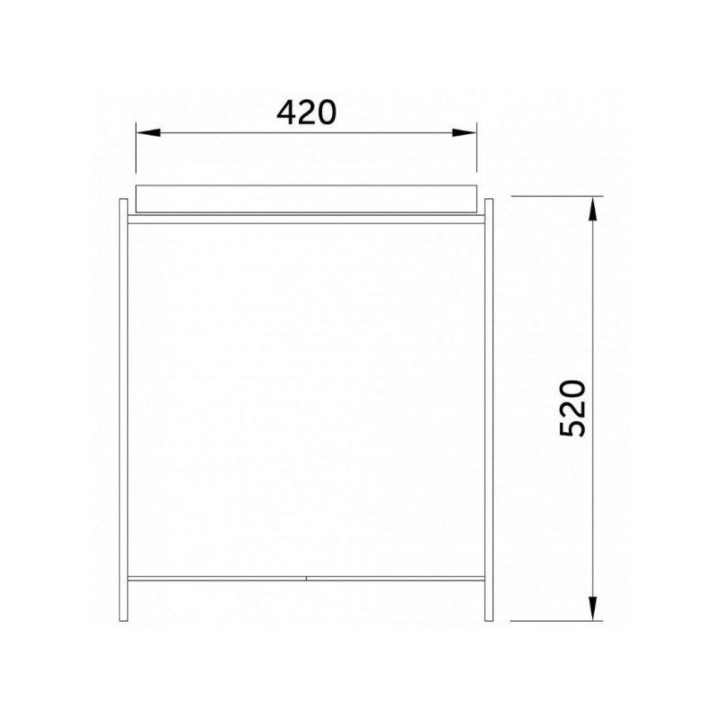 Журнальный столик AksHome Trick 66915 серый размер