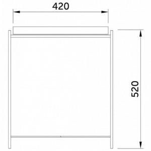 Журнальный столик AksHome Trick 66915 серый размер