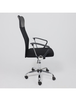 Кресло компьютерное AksHome Aria черный сбоку