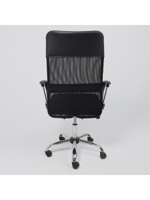 Кресло компьютерное AksHome Aria черный сзади