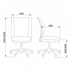 Кресло компьютерное AksHome Аrtur серый/черный схема