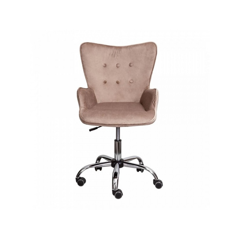 Кресло компьютерное AksHome Bella бежевый вид спереди