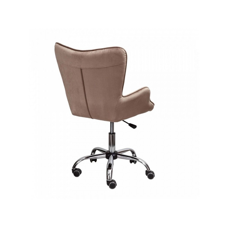 Кресло компьютерное AksHome Bella бежевый вид сзади