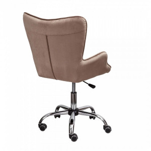 Кресло компьютерное AksHome Bella бежевый вид сзади