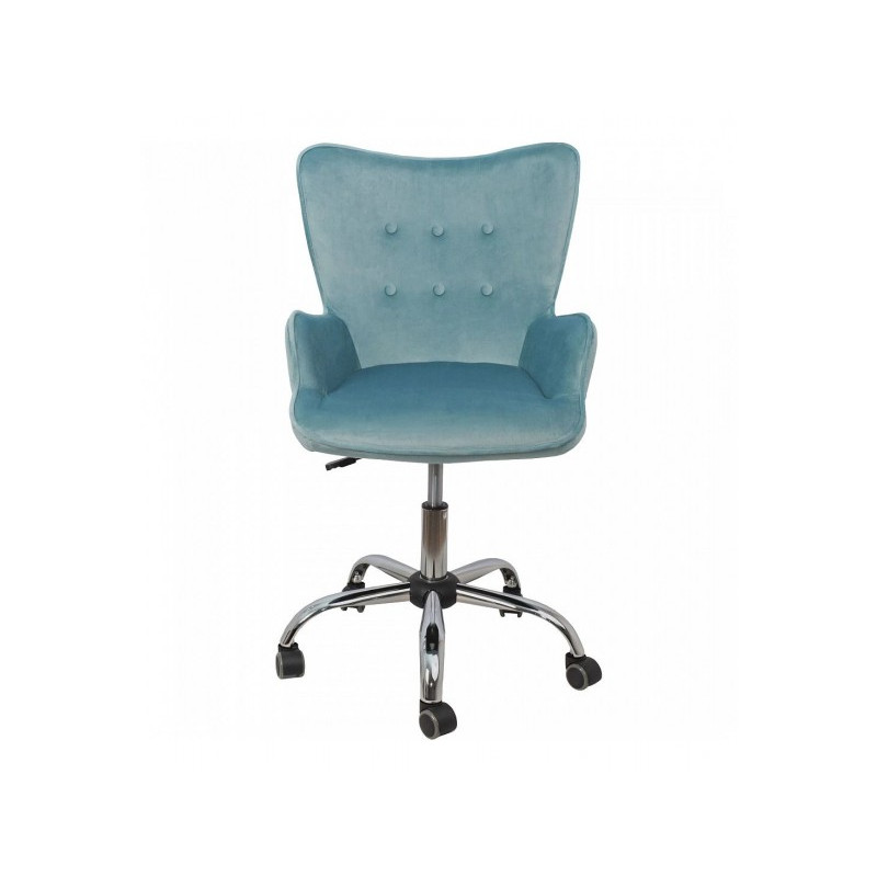 Кресло компьютерное AksHome Bella голубой вид спереди