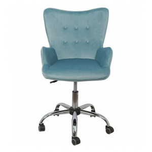 Кресло компьютерное AksHome Bella голубой вид спереди