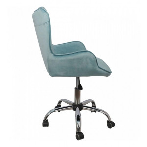 Кресло компьютерное AksHome Bella голубой вид сбоку