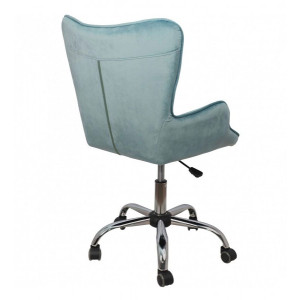 Кресло компьютерное AksHome Bella голубой вид сзади