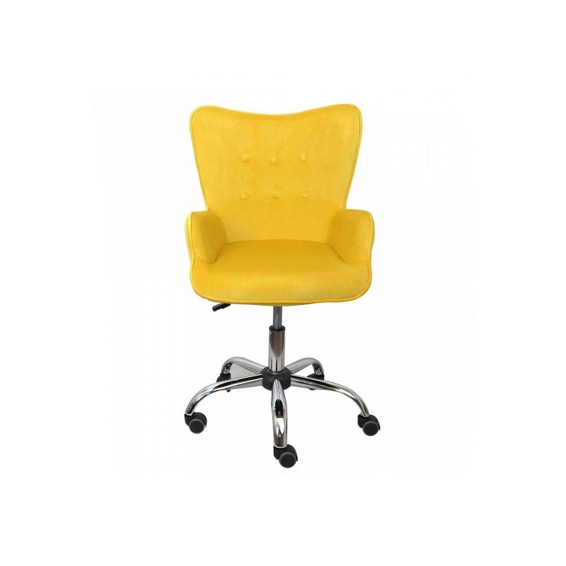 Кресло компьютерное AksHome Bella желтый вид спереди