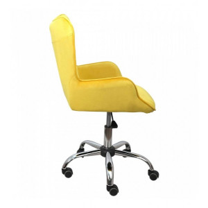 Кресло компьютерное AksHome Bella желтый вид сбоку