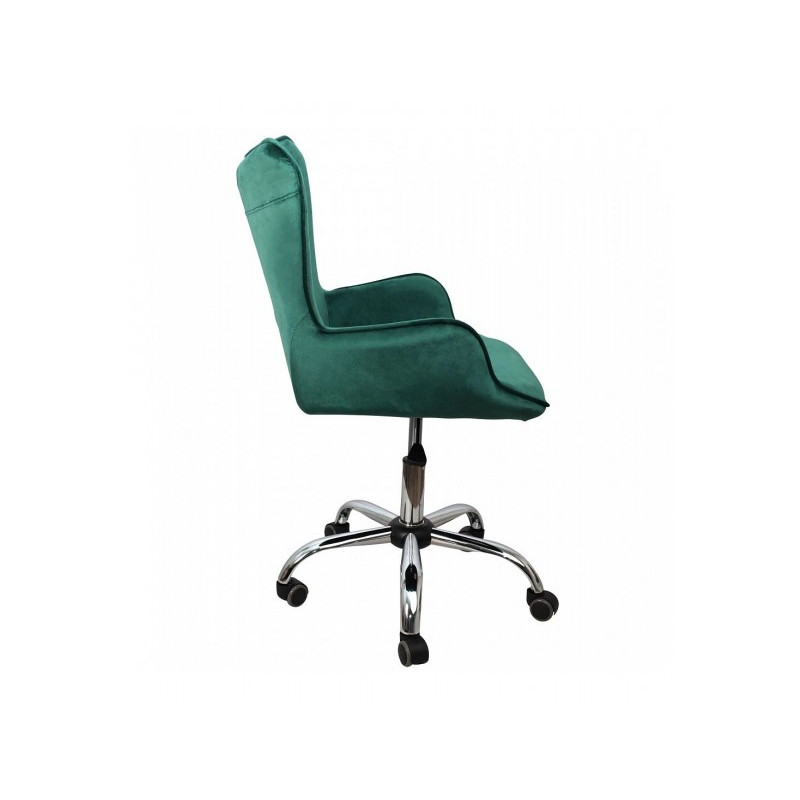 Кресло компьютерное AksHome Bella зеленый вид сбоку