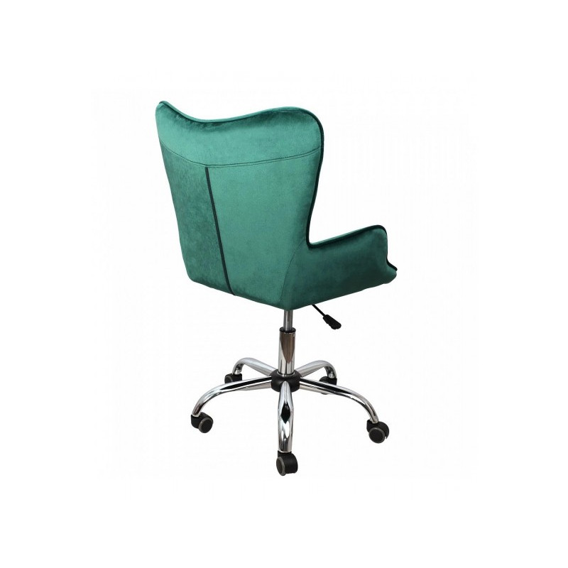 Кресло компьютерное AksHome Bella зеленый вид сзади