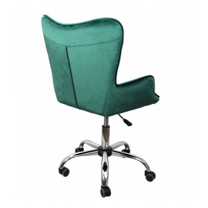 Кресло компьютерное AksHome Bella зеленый вид сзади