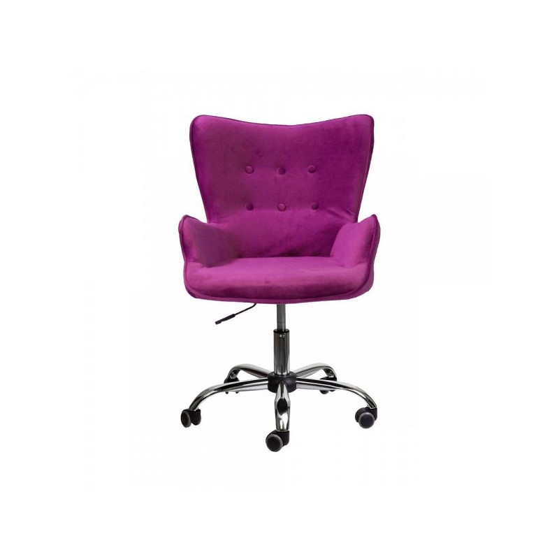 Кресло компьютерное AksHome Bella фиолетовый вид спереди