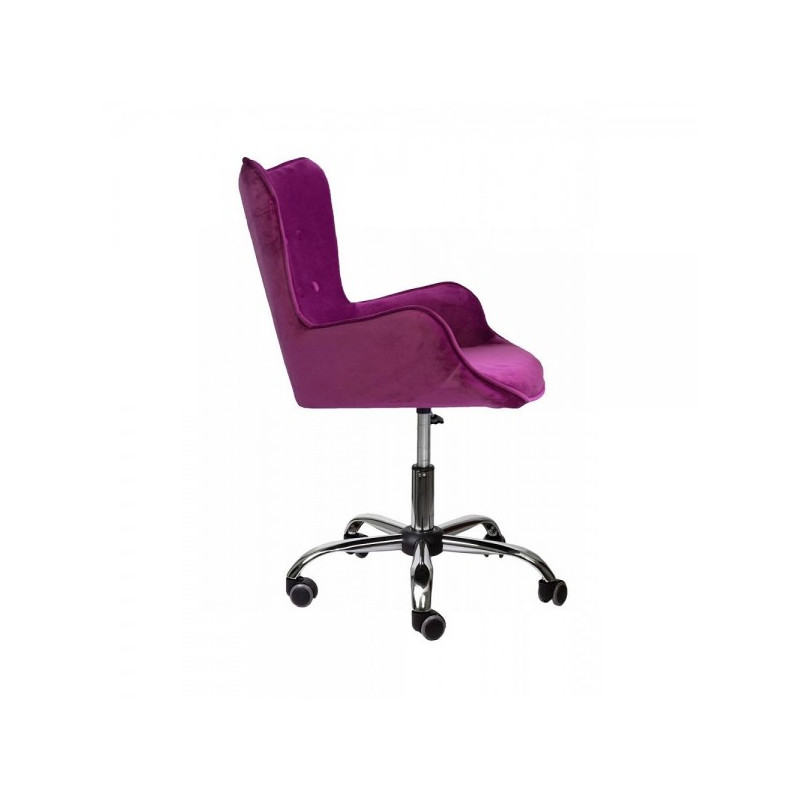 Кресло компьютерное AksHome Bella фиолетовый вид сбоку