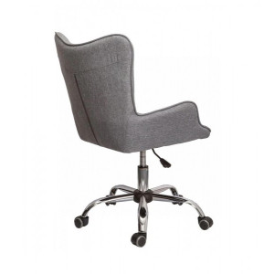 Кресло компьютерное AksHome Bella серый вид сзади