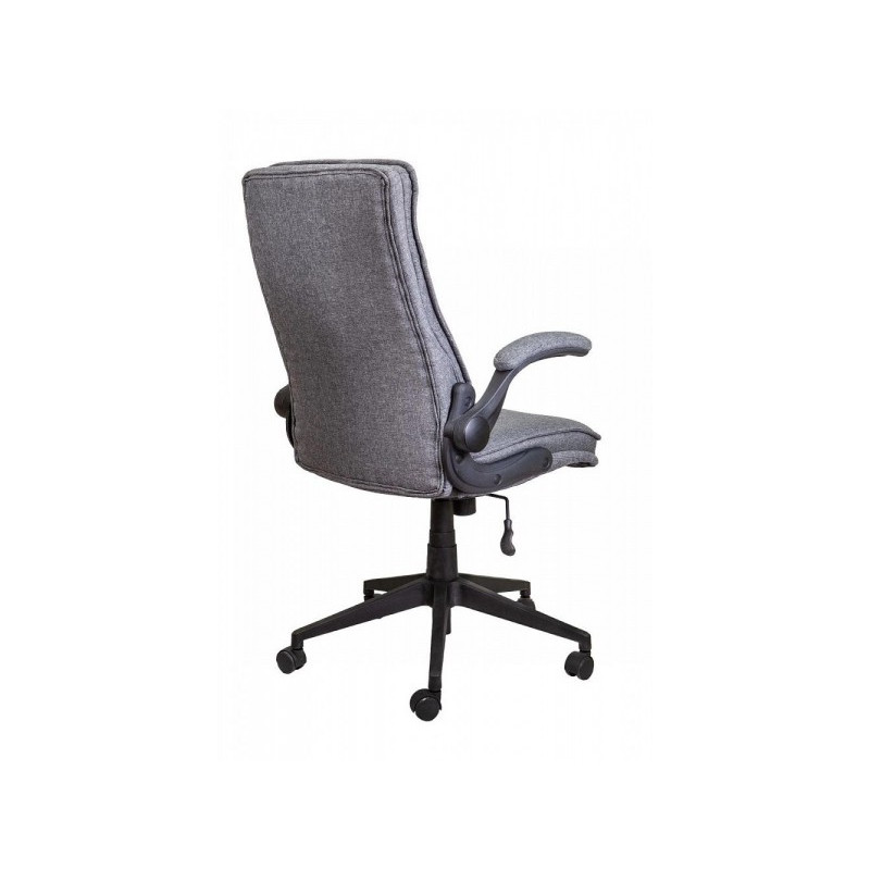 Кресло компьютерное AksHome Boris серый вид сзади